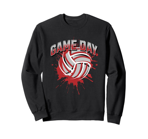 Volleyball Parents Team Game Day Red Sweatshirt - Unique Graphic Men Women - T-Shirt, Sweatshirt, Hoodie