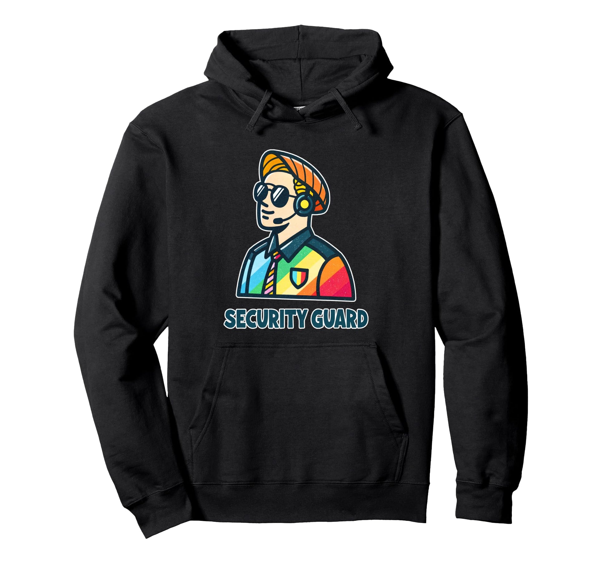 Security Guard Rainbow Hoodie - Fun Novelty Design Men Women - T-Shirt, Sweatshirt, Hoodie