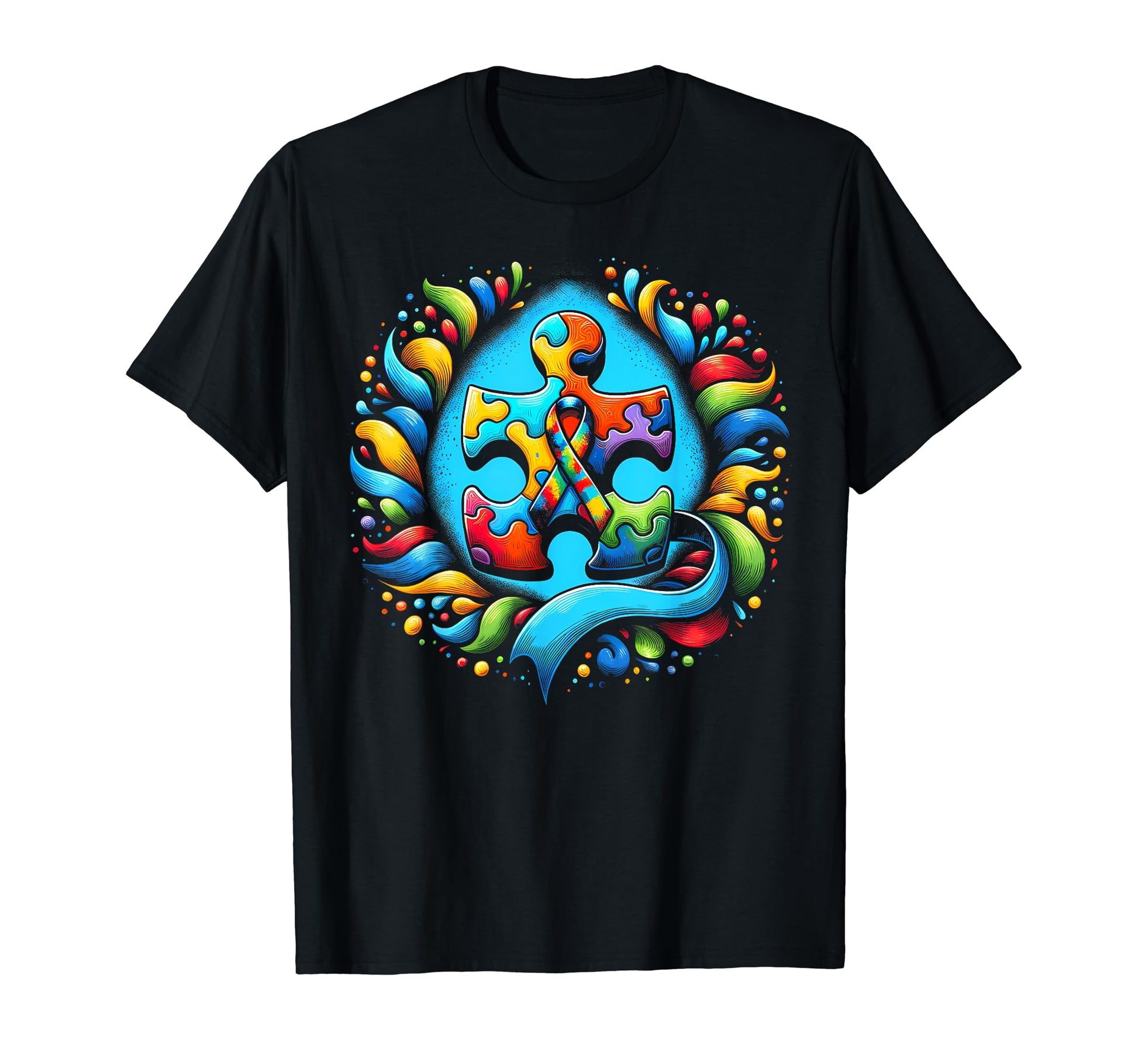 Autism Awareness Month Rainbow T-Shirt - Fun Novelty Design Men Women - T-Shirt, Sweatshirt, Hoodie