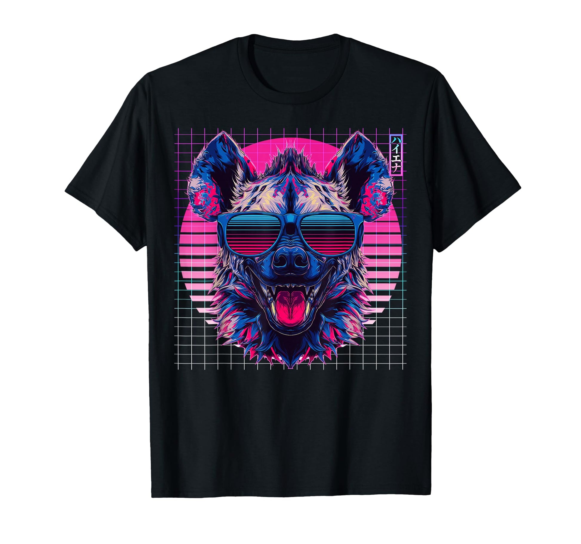 Hyena Sunglasses Animal Vaporwave T-Shirt - Trendy Graphic for Adults - T-Shirt, Sweatshirt, Hoodie