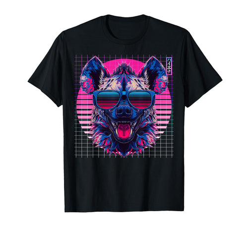 Hyena Sunglasses Animal Vaporwave T-Shirt - Trendy Graphic for Adults - T-Shirt, Sweatshirt, Hoodie