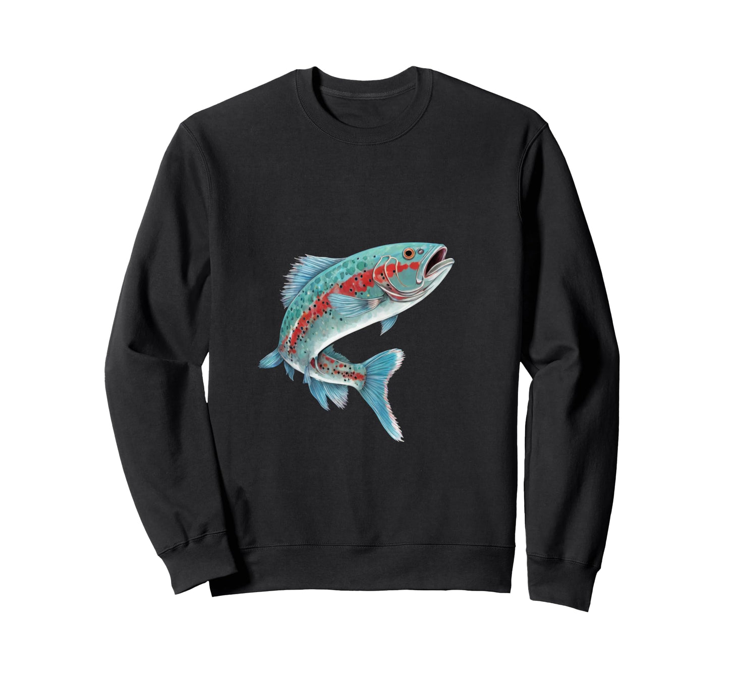 Rainbow Trout Fishing Sweatshirt - Casual Everyday Wear for Adults - T-Shirt, Sweatshirt, Hoodie