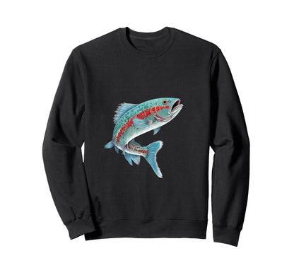 Rainbow Trout Fishing Sweatshirt - Casual Everyday Wear for Adults - T-Shirt, Sweatshirt, Hoodie