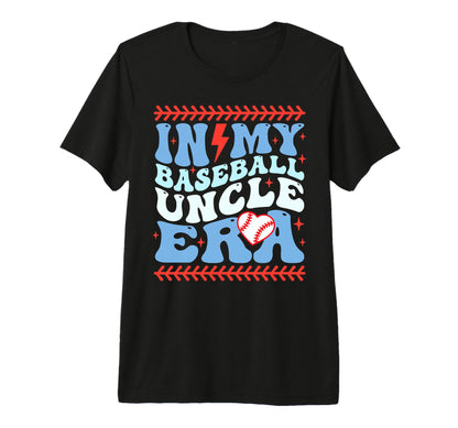 My Baseball Uncle Era Groovy Baseball T-Shirt - Aesthetic Graphic Unisex - T-Shirt, Sweatshirt, Hoodie