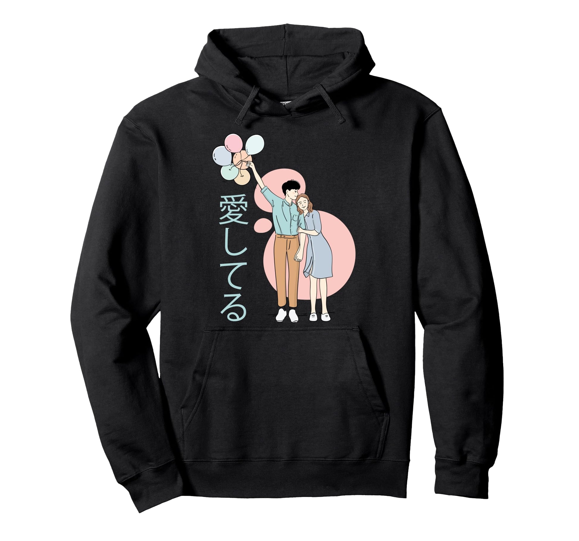 Anime Lovers Balloons Otaku Japanese Hoodie - Unique Graphic Men Women - T-Shirt, Sweatshirt, Hoodie