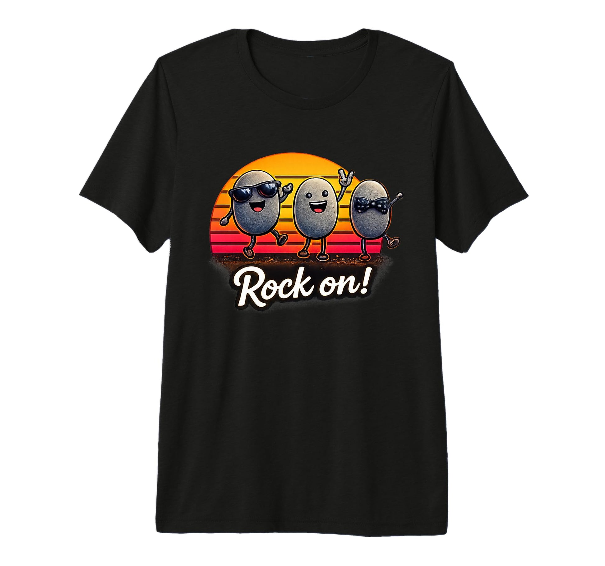 Rock Funny Rock Pun Rock Characters Tri T-Shirt - Minimalist Print Unisex - T-Shirt, Sweatshirt, Hoodie