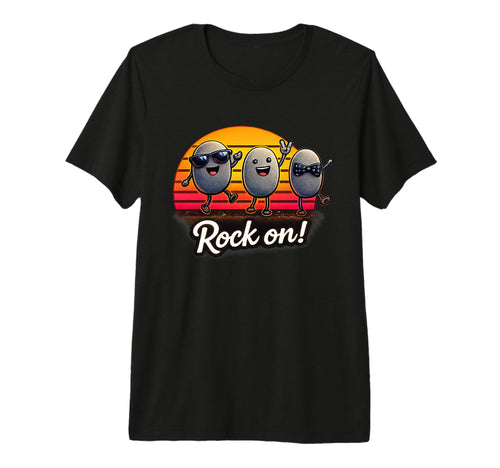 Rock Funny Rock Pun Rock Characters Tri T-Shirt - Minimalist Print Unisex - T-Shirt, Sweatshirt, Hoodie