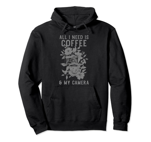 Coffee Camera Photographer Flowers Hoodie - Custom Art Print for Adults - T-Shirt, Sweatshirt, Hoodie