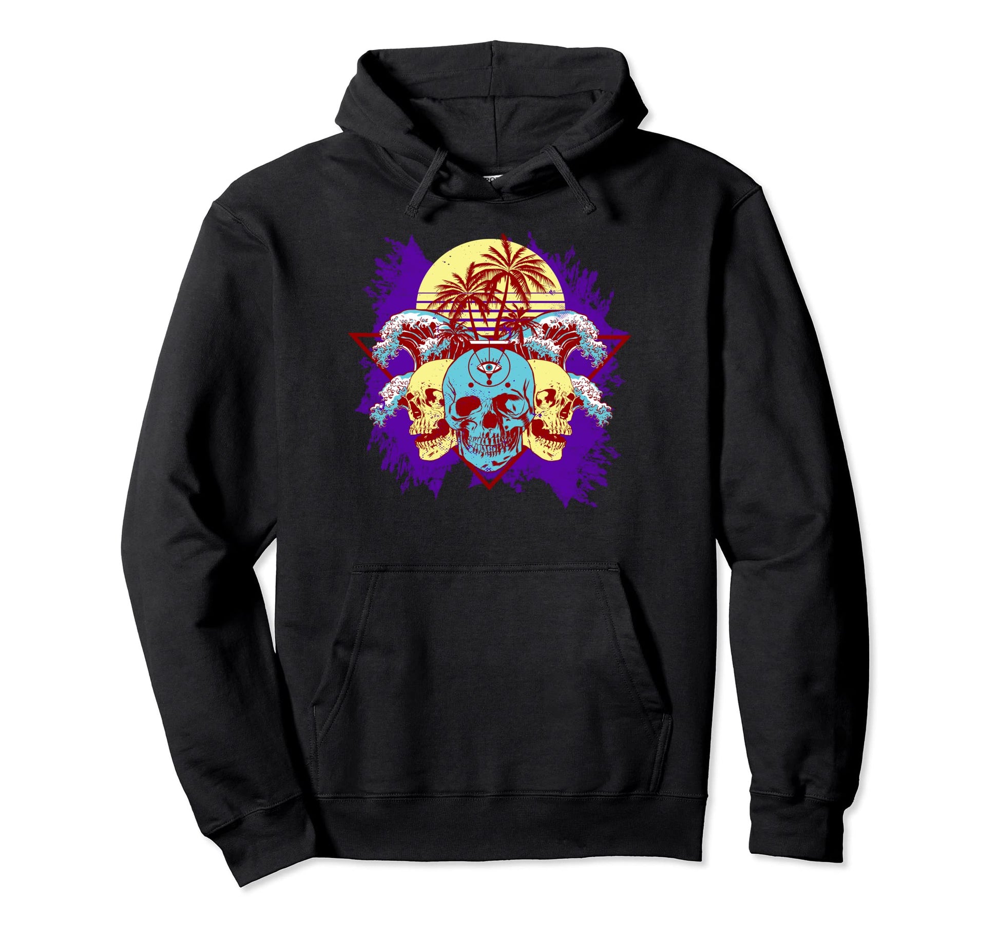 Eightes 90S Synthwave Vaporwave Hoodie - Fun Novelty Design for Adults - T-Shirt, Sweatshirt, Hoodie