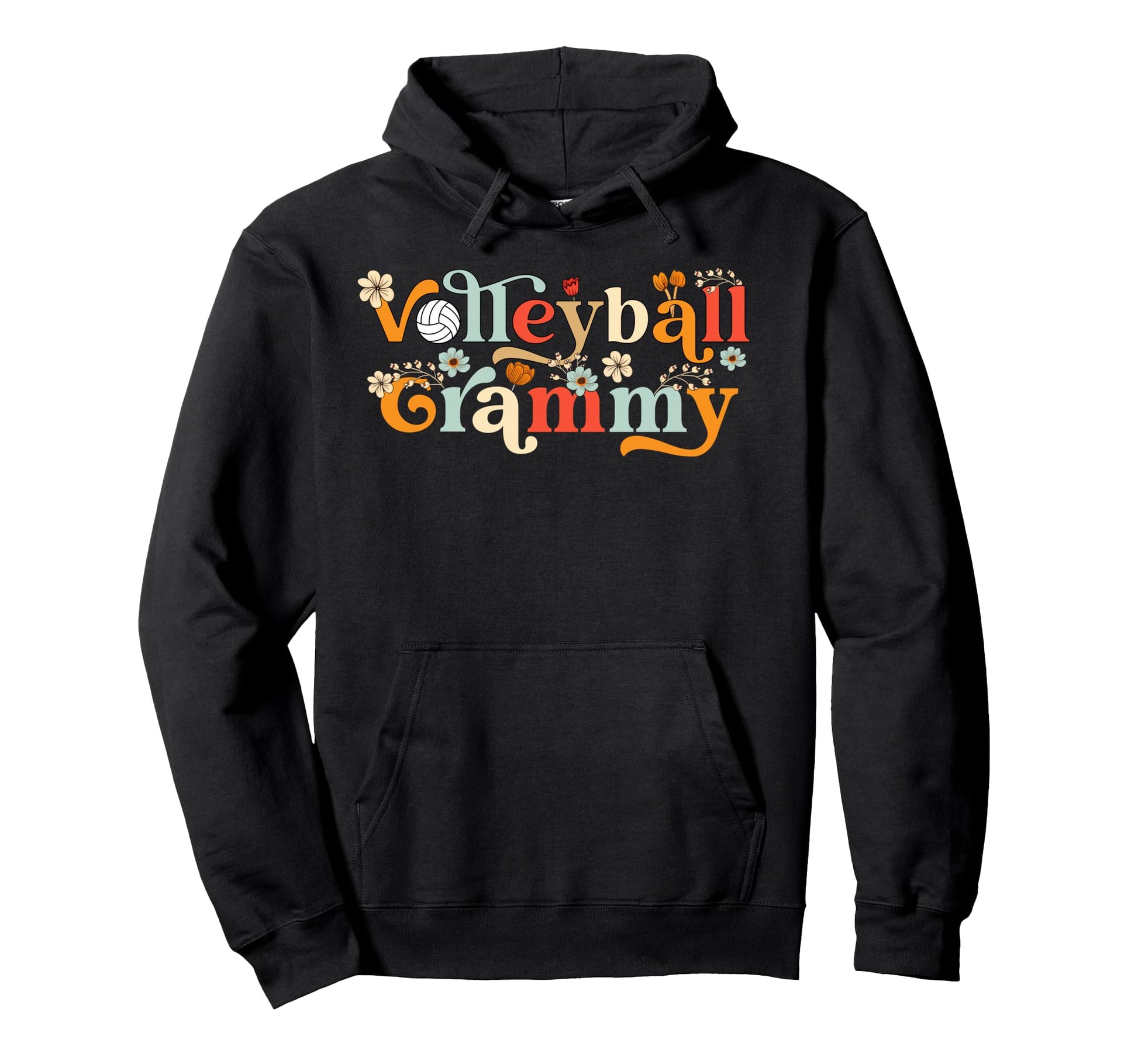 Volleyball Grammy Grandma Wildflower Hoodie - Casual Everyday Wear Unisex - T-Shirt, Sweatshirt, Hoodie