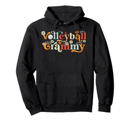 Volleyball Grammy Grandma Wildflower Hoodie - Casual Everyday Wear Unisex - T-Shirt, Sweatshirt, Hoodie