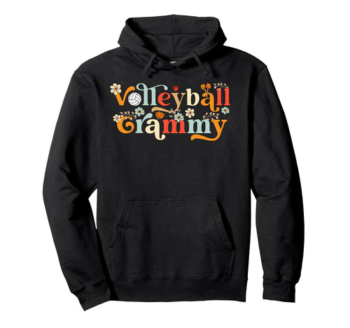 Volleyball Grammy Grandma Wildflower Hoodie - Casual Everyday Wear Unisex - T-Shirt, Sweatshirt, Hoodie