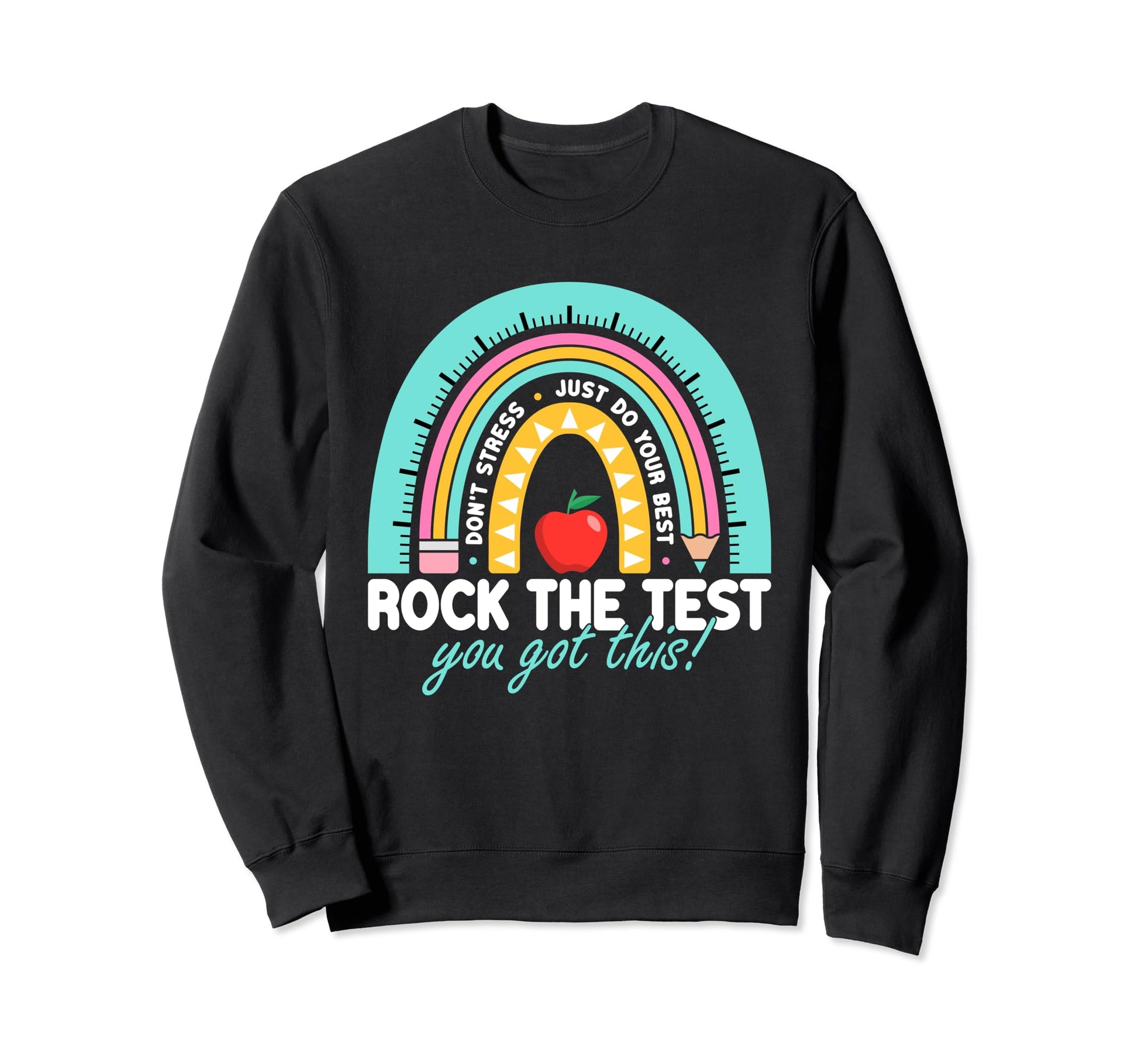 Test Day Teacher Rock Test Day Sweatshirt - Minimalist Print Men Women - T-Shirt, Sweatshirt, Hoodie