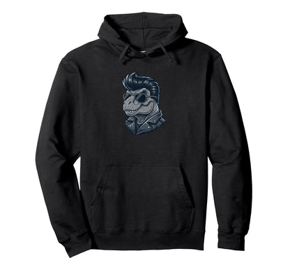 T Rex Dinosaur Rock Roll Shades Hoodie - Streetwear Style Men Women - T-Shirt, Sweatshirt, Hoodie