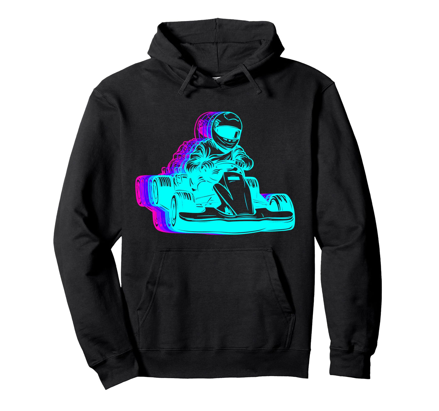 Go Kart Racer Go Karting Vaporwave Hoodie - Novelty Apparel Men Women - T-Shirt, Sweatshirt, Hoodie
