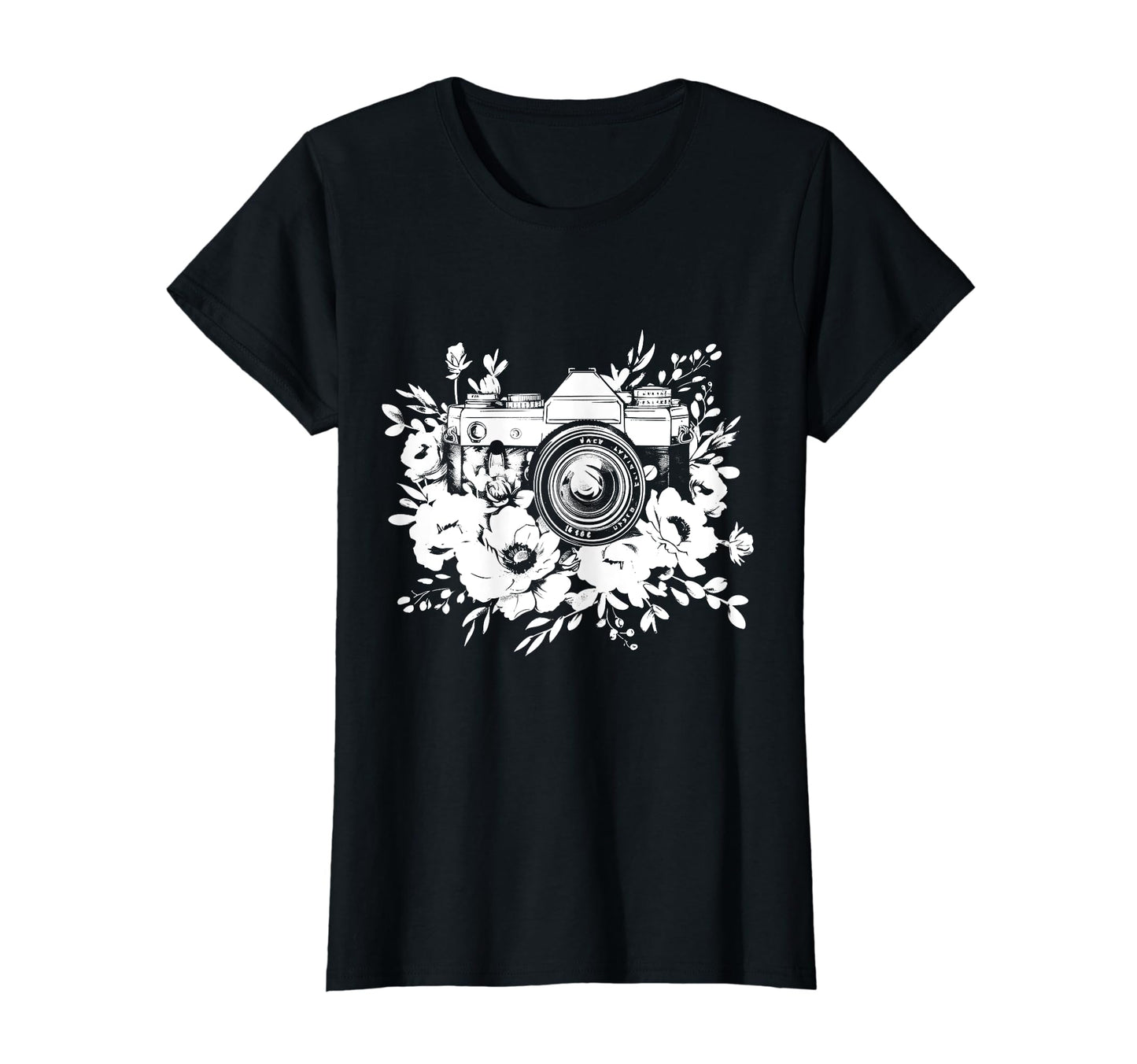 Photographer Camera Flowers Photography T-Shirt - Graphic Print for Adults - T-Shirt, Sweatshirt, Hoodie