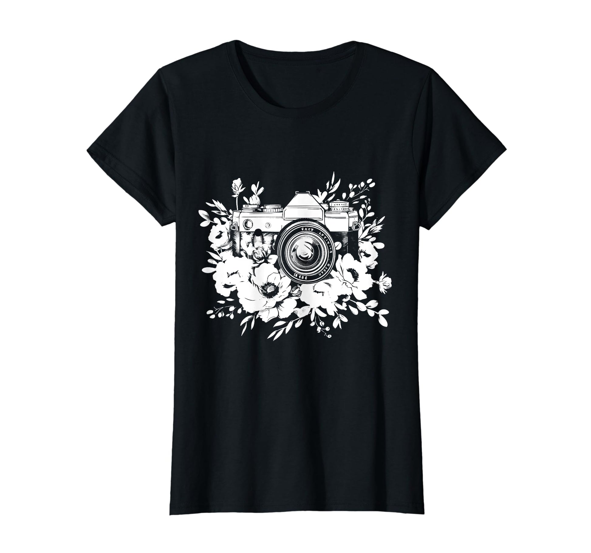 Photographer Camera Flowers Photography T-Shirt - Graphic Print for Adults - T-Shirt, Sweatshirt, Hoodie