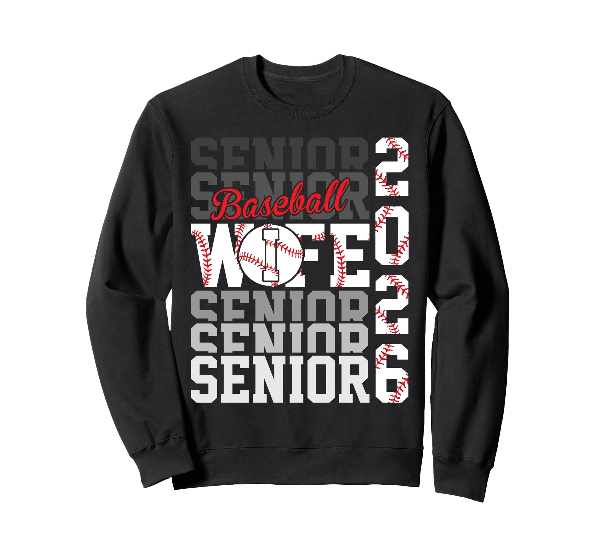 2026 Baseball Senior Wife Graduation Sweatshirt - Unique Graphic Unisex - T-Shirt, Sweatshirt, Hoodie