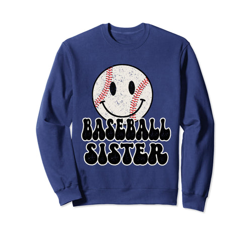 Baseball Sister Trendy Cartoon Sweatshirt - Fun Novelty Design for Adults - T-Shirt, Sweatshirt, Hoodie