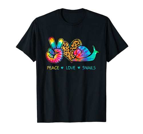 Peace Love Snails Tie Dye T-Shirt - Novelty Apparel Unisex - T-Shirt, Sweatshirt, Hoodie