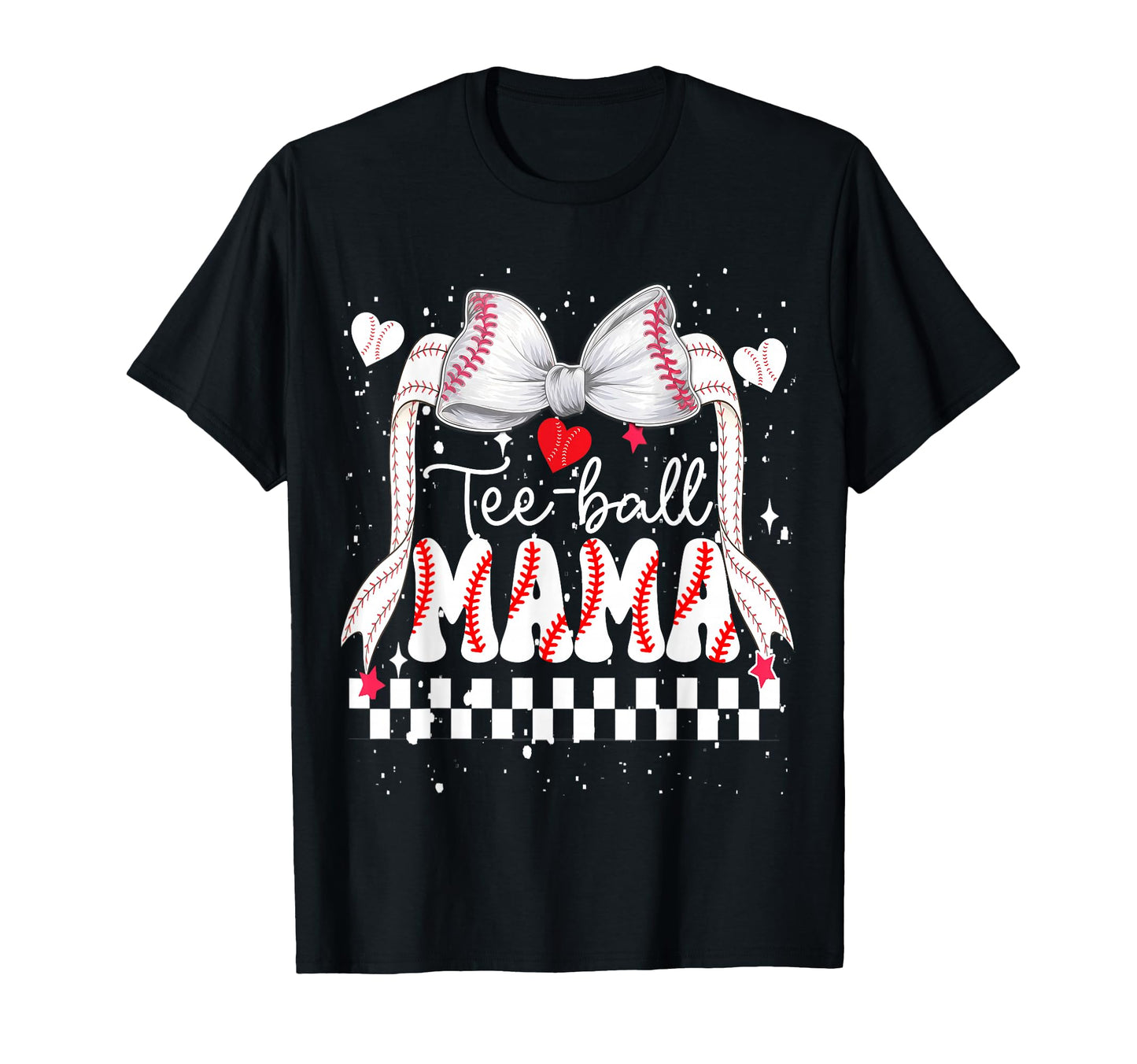 Ball Mom Mama Heart Bow Mothers Day T-Shirt - Streetwear Style for Adults - T-Shirt, Sweatshirt, Hoodie