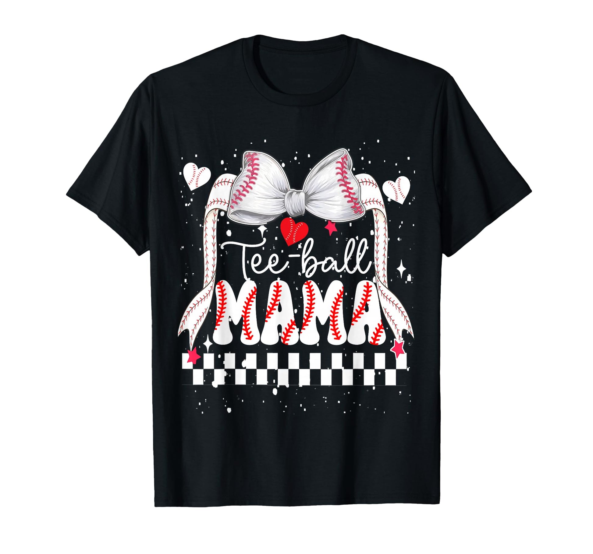 Ball Mom Mama Heart Bow Mothers Day T-Shirt - Streetwear Style for Adults - T-Shirt, Sweatshirt, Hoodie