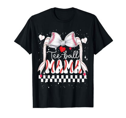 Ball Mom Mama Heart Bow Mothers Day T-Shirt - Streetwear Style for Adults - T-Shirt, Sweatshirt, Hoodie