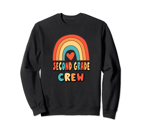 2Nd Grade Crew Teacher Rainbow Sweatshirt - Custom Art Print for Adults - T-Shirt, Sweatshirt, Hoodie