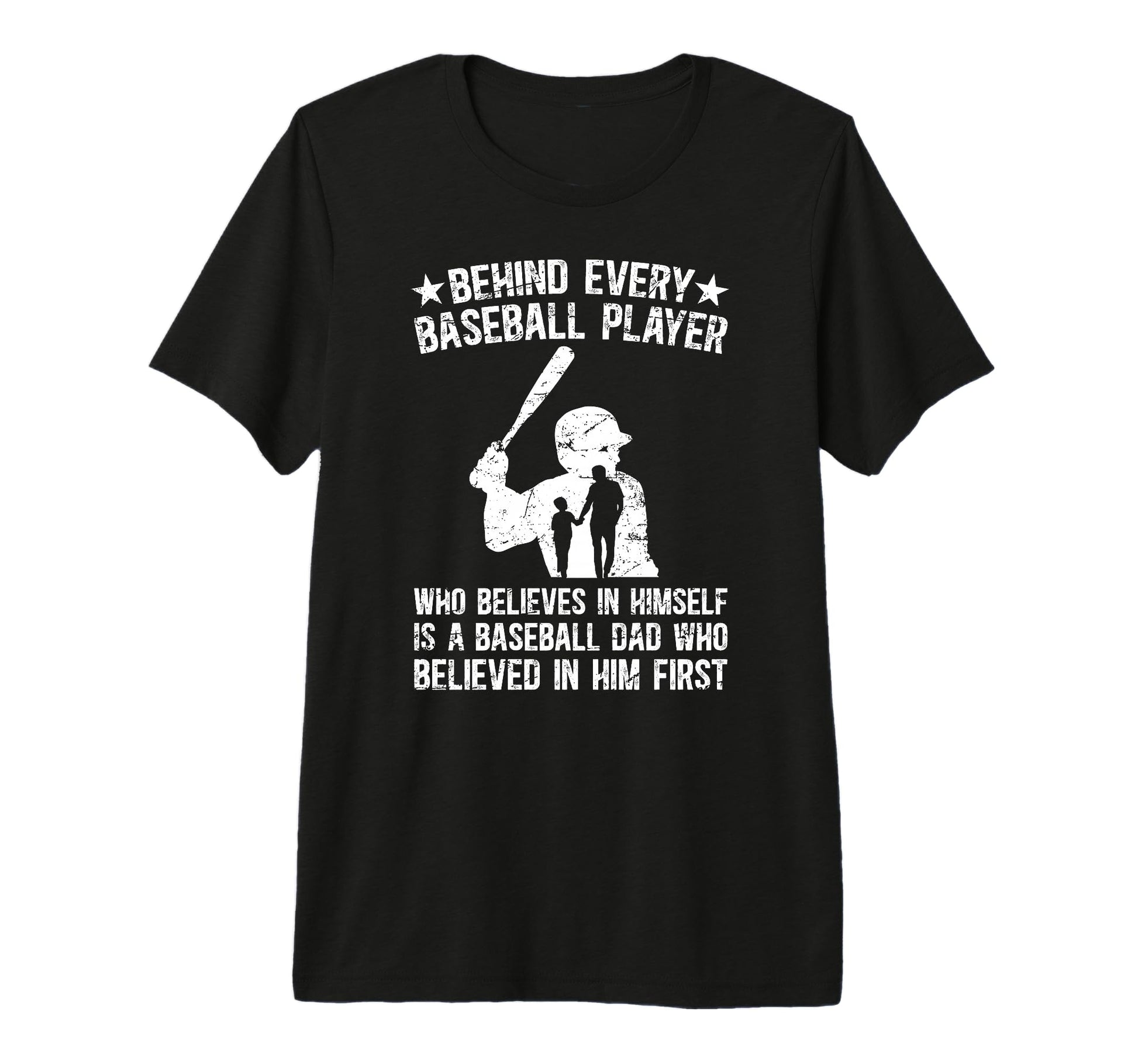 Mens Baseball Dad Proud Father T-Shirt - Minimalist Print Men Women - T-Shirt, Sweatshirt, Hoodie