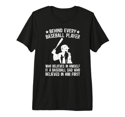 Mens Baseball Dad Proud Father T-Shirt - Minimalist Print Men Women - T-Shirt, Sweatshirt, Hoodie