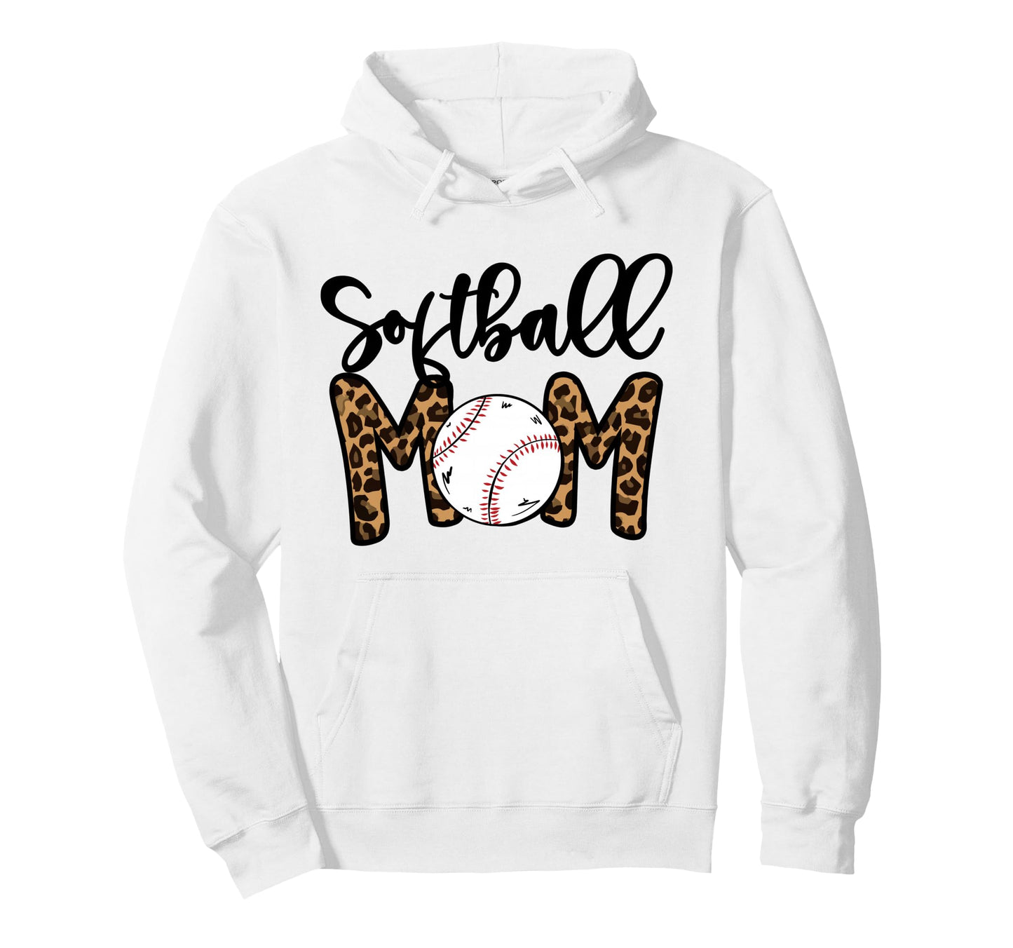 Softball Mom Leopard Softball Mom Hoodie - Streetwear Style Men Women - T-Shirt, Sweatshirt, Hoodie