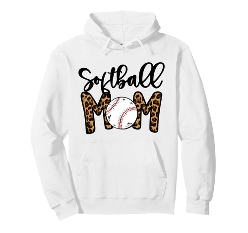 Softball Mom Leopard Softball Mom Hoodie - Streetwear Style Men Women - T-Shirt, Sweatshirt, Hoodie
