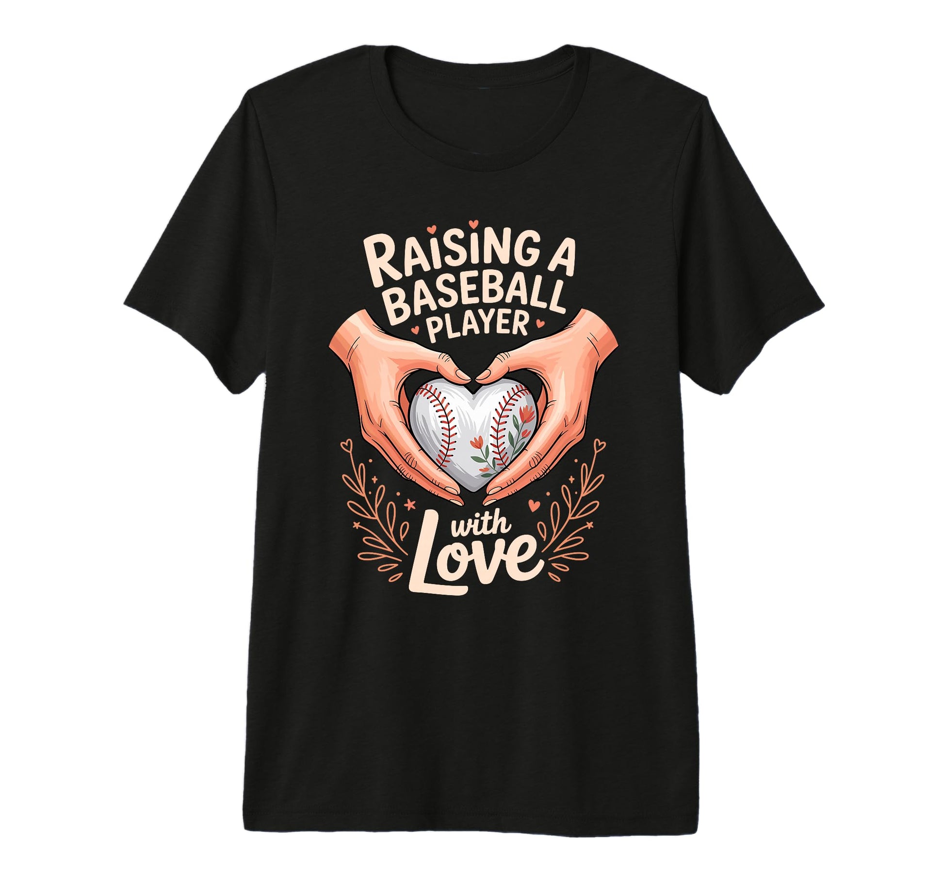 Raising Baseball Player Love Mom Life Tri T-Shirt - Trendy Graphic Unisex - T-Shirt, Sweatshirt, Hoodie