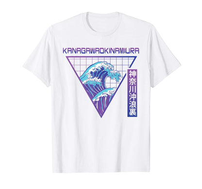 Great Wave Kanagawa Vaporwave T-Shirt - Fun Novelty Design for Adults - T-Shirt, Sweatshirt, Hoodie