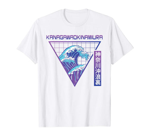 Great Wave Kanagawa Vaporwave T-Shirt - Fun Novelty Design for Adults - T-Shirt, Sweatshirt, Hoodie