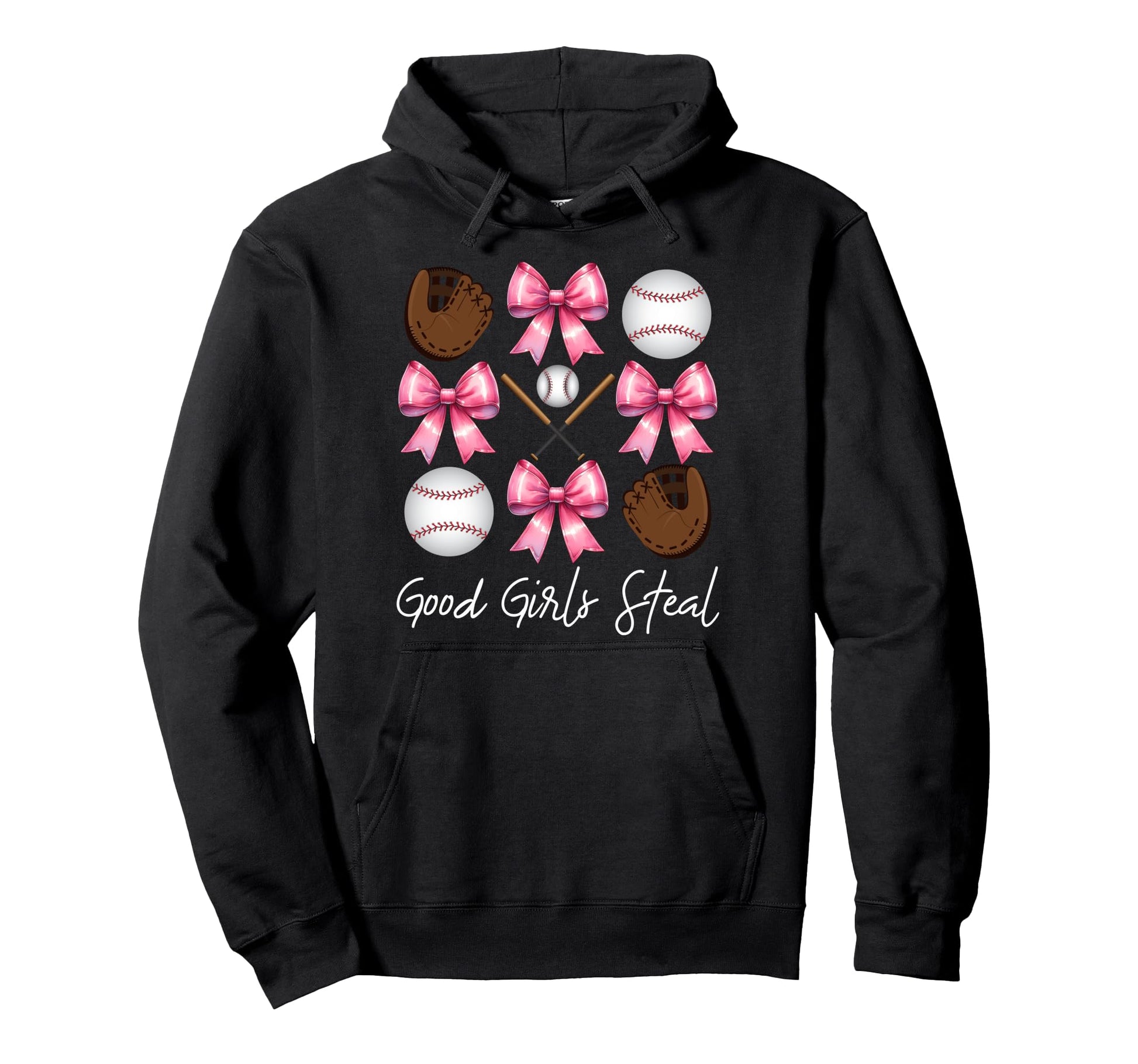 Baseball Mom Mothers Day Coquette Bow Hoodie - Custom Art Print for Adults - T-Shirt, Sweatshirt, Hoodie