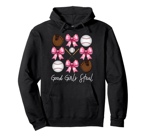 Baseball Mom Mothers Day Coquette Bow Hoodie - Custom Art Print for Adults - T-Shirt, Sweatshirt, Hoodie