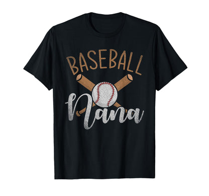 Baseball Player Baseball Nana Mothers T-Shirt - Custom Art Print Unisex - T-Shirt, Sweatshirt, Hoodie