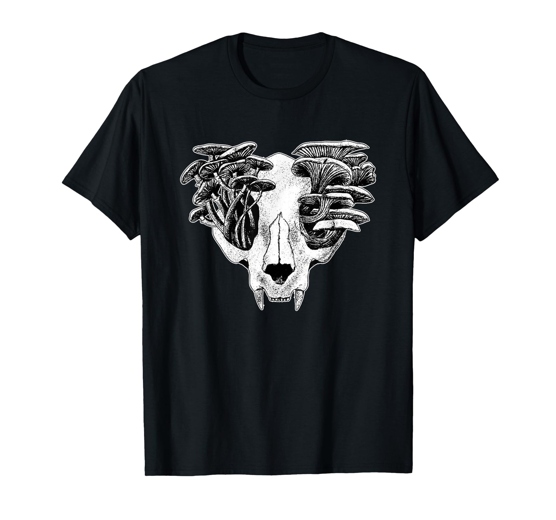 Gothic Skull Mushrooms Grunge Dark T-Shirt - Novelty Apparel Unisex - T-Shirt, Sweatshirt, Hoodie