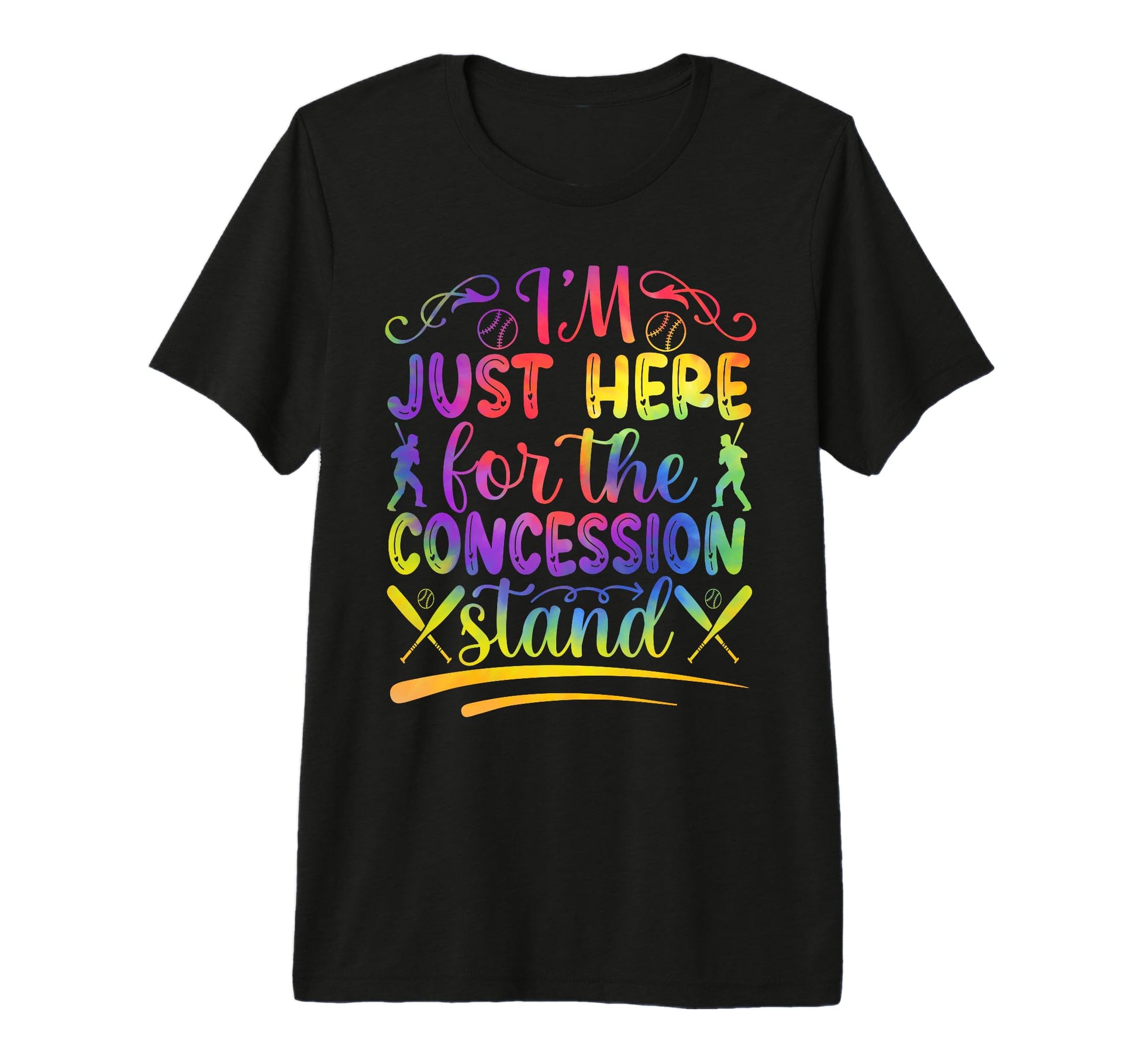 Just Here Concession Stand Baseball T-Shirt - Custom Art Print for Adults - T-Shirt, Sweatshirt, Hoodie