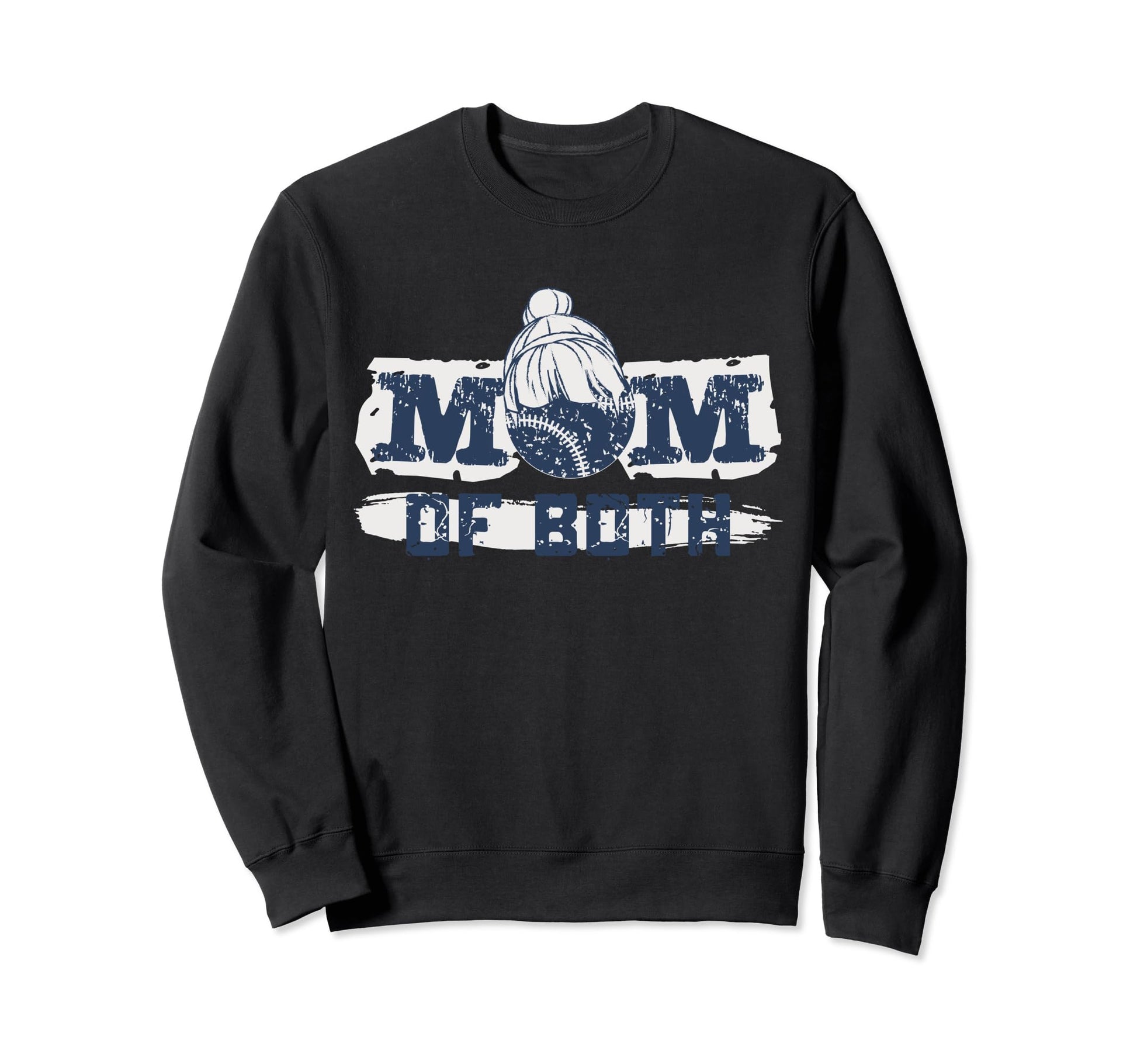 Mom Both Game Day Baseball Sweatshirt - Casual Everyday Wear Unisex - T-Shirt, Sweatshirt, Hoodie