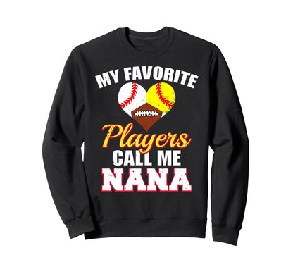 My Favorite Players Baseball Softball Sweatshirt - Trendy Graphic Unisex - T-Shirt, Sweatshirt, Hoodie