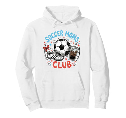 Soccer Moms Club Iced Coffee Cleats Hoodie - Aesthetic Graphic Unisex - T-Shirt, Sweatshirt, Hoodie