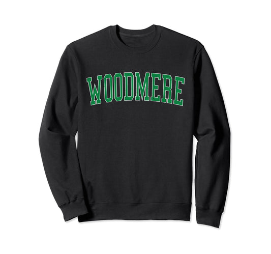 Woodmere La Distressed Green Varsity Sweatshirt - Minimalist Print Unisex - T-Shirt, Sweatshirt, Hoodie