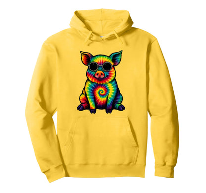 Hippie Boho Pig Tie Dye 60 S 70 S Hoodie - Streetwear Style Men Women - T-Shirt, Sweatshirt, Hoodie