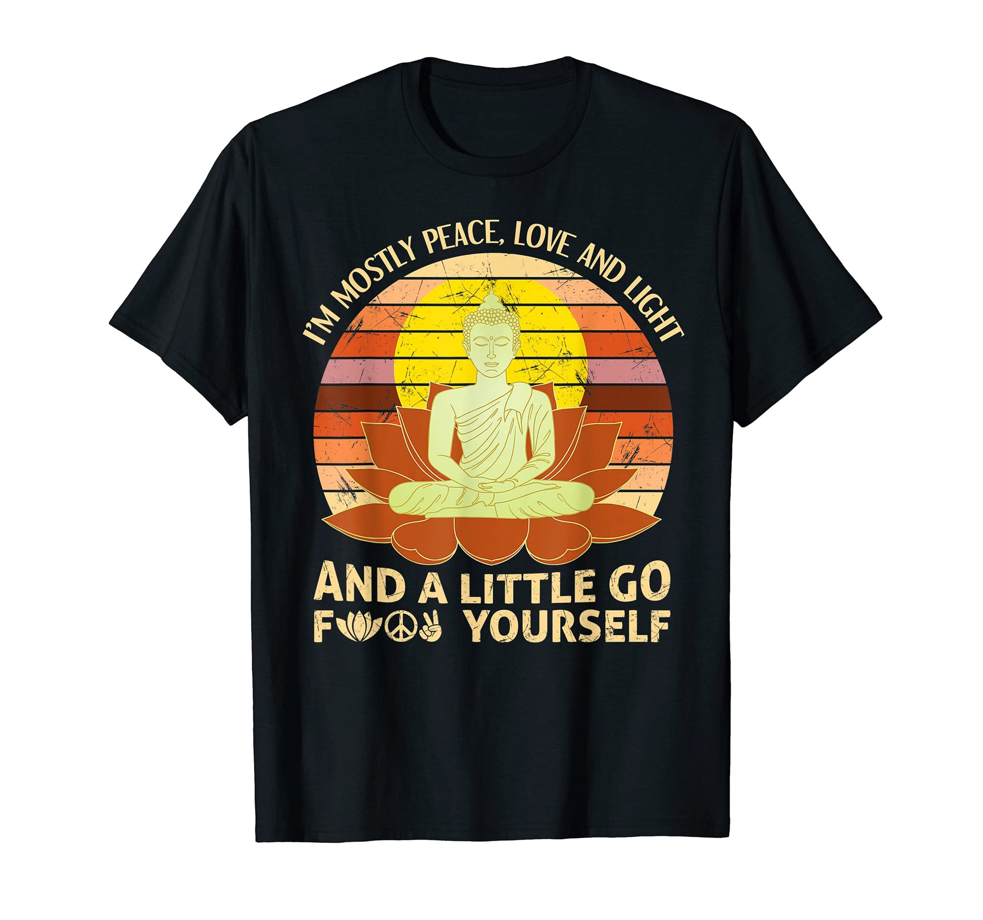 Im Mostly Peace Love Light And T-Shirt - Aesthetic Graphic Men Women - T-Shirt, Sweatshirt, Hoodie