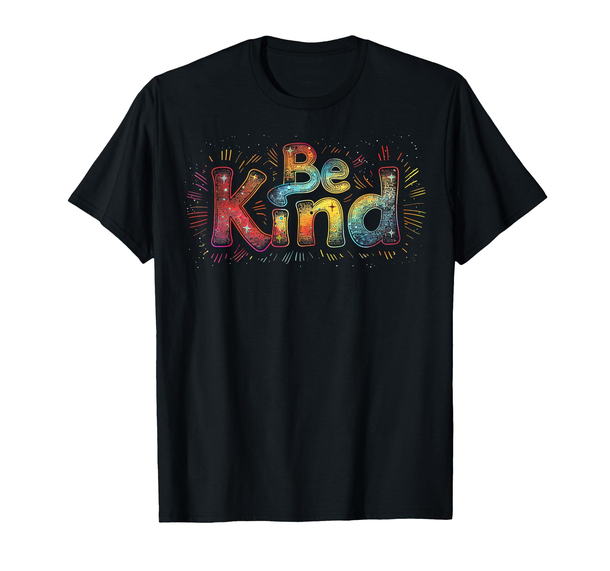 Be Kind Rainbow Twinkle Positivity T-Shirt - Aesthetic Graphic for Adults - T-Shirt, Sweatshirt, Hoodie