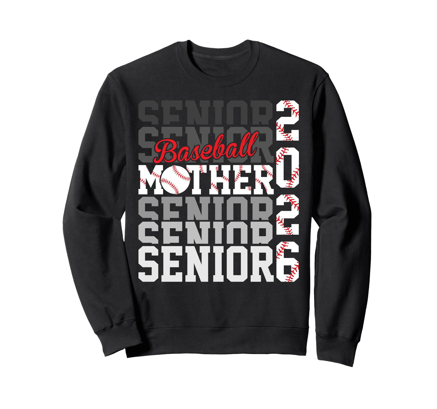 2026 Baseball Senior Mother Sweatshirt - Fun Novelty Design Unisex - T-Shirt, Sweatshirt, Hoodie