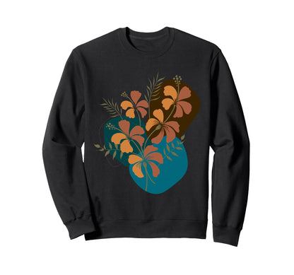 Abstract Botanical Flower Aesthetic Sweatshirt - Novelty Apparel Men Women - T-Shirt, Sweatshirt, Hoodie