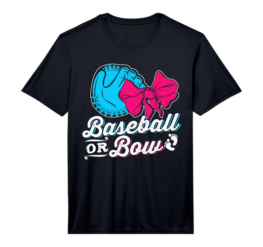 Baseball Or Bow Gender Reveal Party T-Shirt - Streetwear Style for Adults - T-Shirt, Sweatshirt, Hoodie